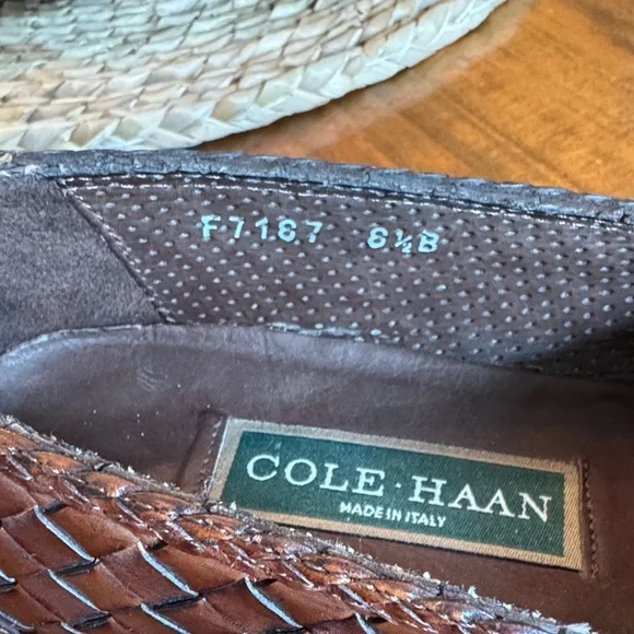 Cole Haan Women’s Dark Brown Woven Loafers - Picture 3 of 6